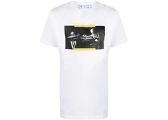 OFF-WHITE Caravaggio Saint Jerome Writing Hands Off Logo Slim Fit T-shirt While/Black/Yellow