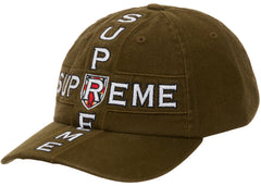 Supreme Cross 6-Panel Cap Brown