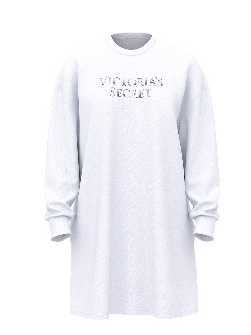 Victoria's Secret 100% Cotton Long-Sleeve Sleep Tee