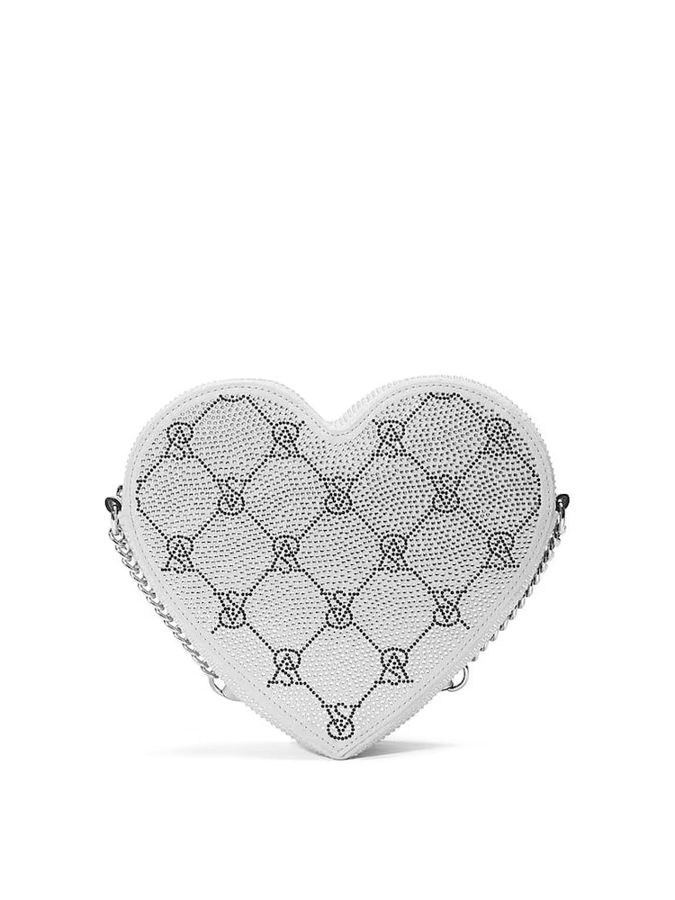 Victoria's Secret Silver Rhinestone Crossbody Bag