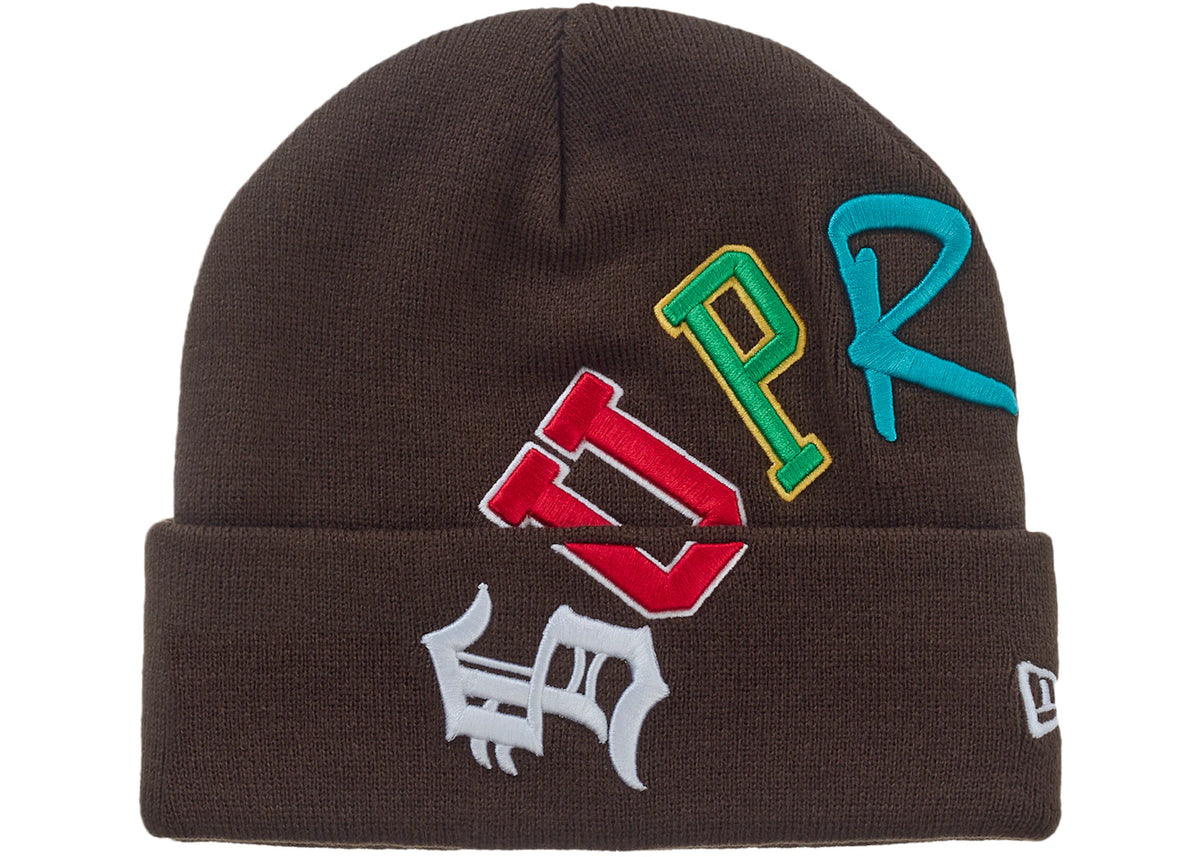 Supreme New Era Arc Beanie Brown