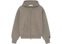 Fear of God Essentials Classic Hood Zip Up Sweatshirt Homestead Heather
