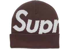 Supreme Big Logo Beanie (FW25) Brown