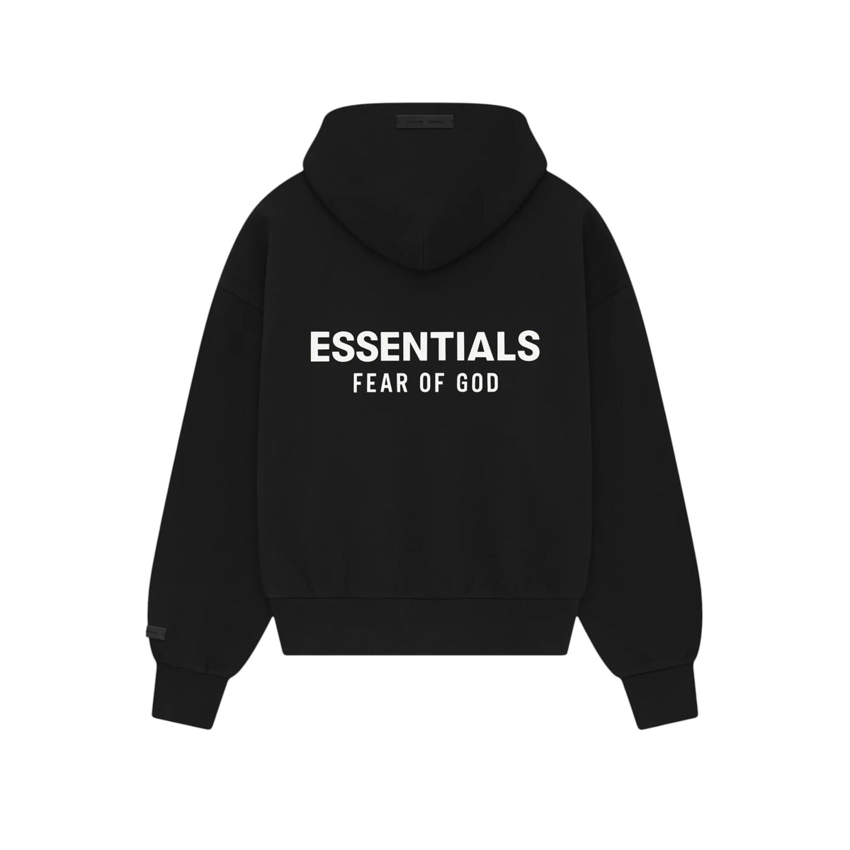 Fear of God Essentials Classic Full Zip-Up Hoodie Jet Black