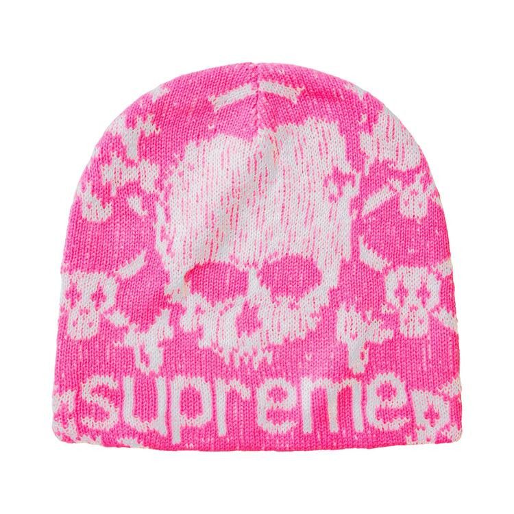 Supreme x Vanson Leathers Skull Beanie 'Pink'