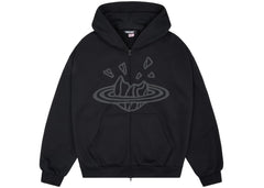 Broken Planet Zip Up Hoodie Midnight Black