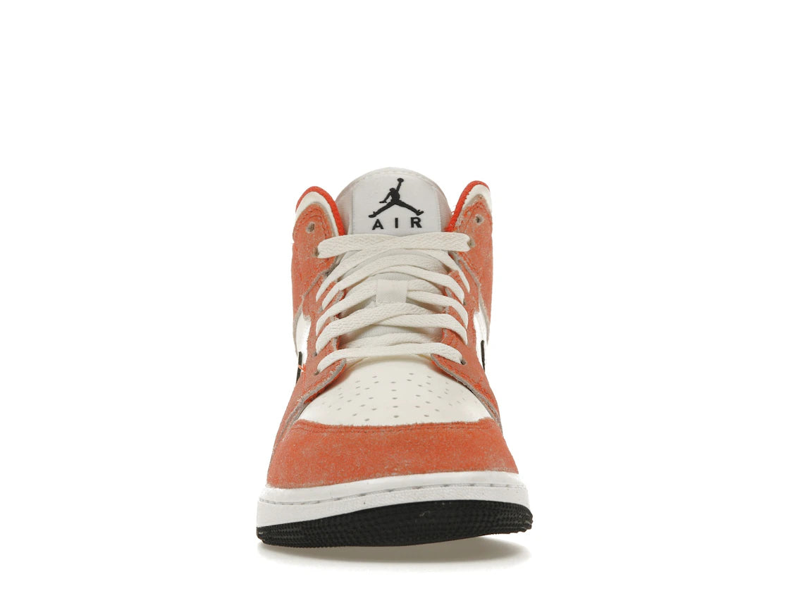 Jordan 1 Mid SE Orange Suede (GS)