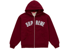 Supreme Arc Thermal Lined Zip Up Hooded Sweatshirt (FW26) Cardinal