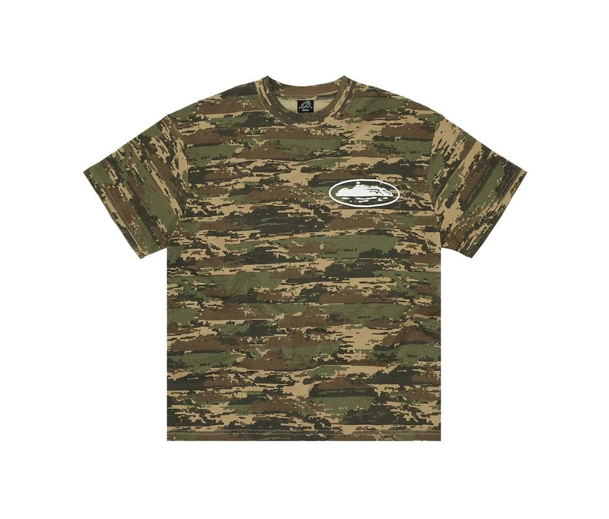Corteiz Island Puff Print Tee Digi Camo