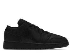 Jordan 1 Low Tumbled Leather Black (GS)