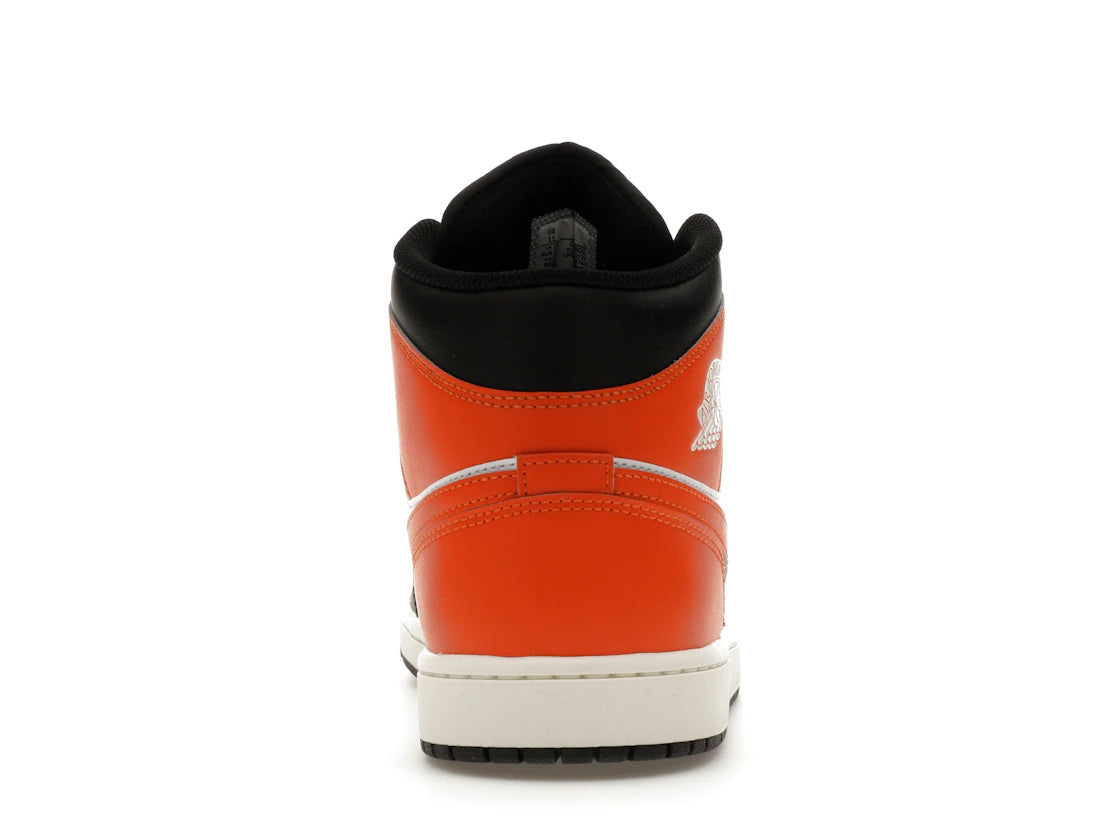 Jordan 1 Mid Black Toe Starfish