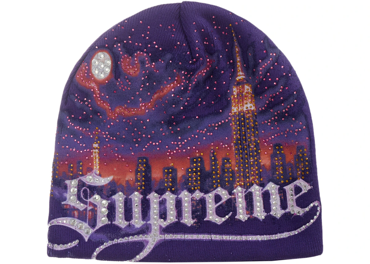 Supreme Cityscape Beanie Purple