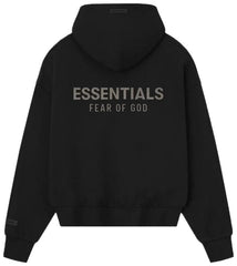 Fear of God Essentials Classic Fleece Zip-Up Hoodie Jet Black