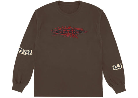 Travis Scott Reverse Jack Long Sleeve T-shirt Brown
