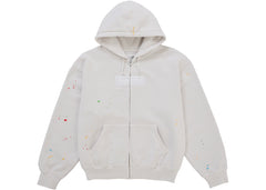 Supreme MM6 Maison Margiela Box Logo Zip Up Hooded Sweatshirt White