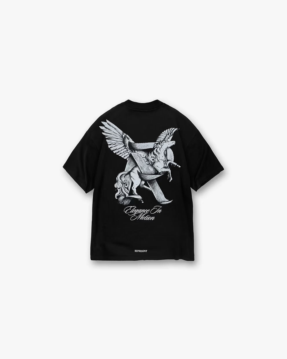 Represent Elegance In Motion T-Shirt Jet Black