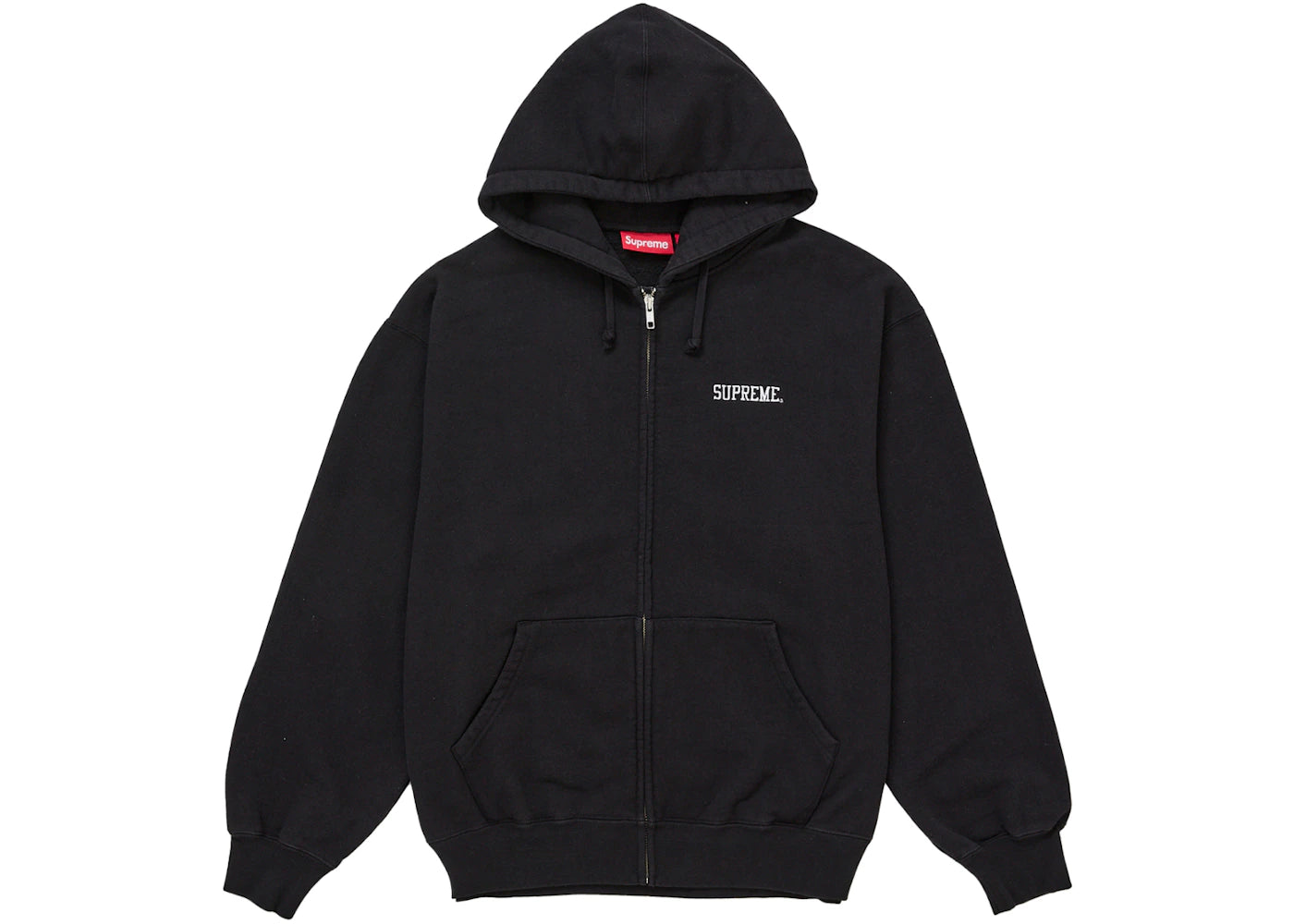 Supreme Blessed Applique Zip Up Hooded Sweatshirt Black