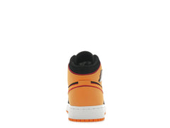 Jordan 1 Mid SE Black Vivid Orange (GS)