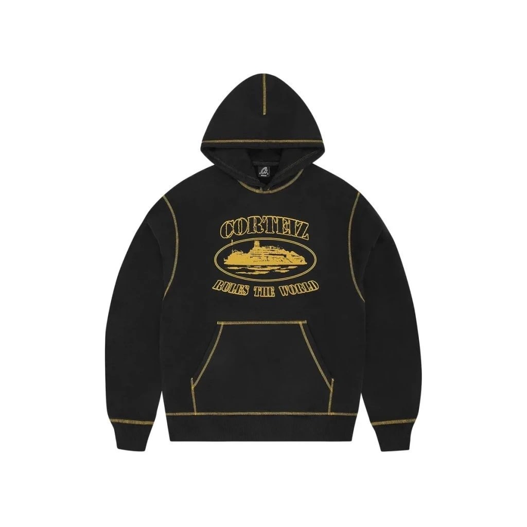 Corteiz Alcatraz Contrast Hoodie Black/Yellow