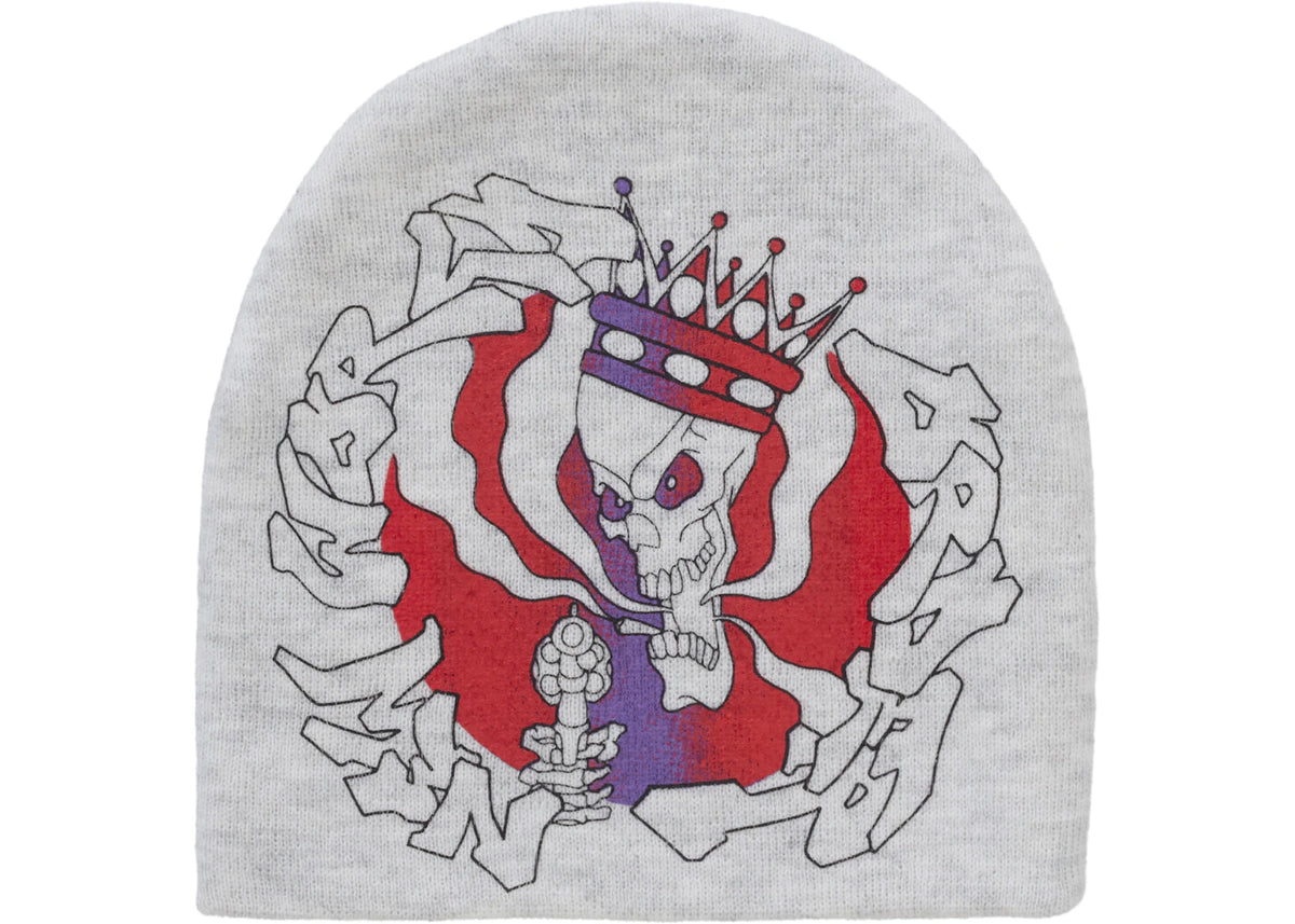Supreme New World Order Beanie Heather Grey