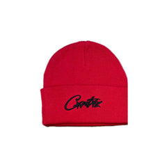 Corteiz Allstarz Folded Beanie red