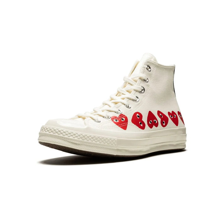 Converse Chuck Taylor All Star 70 Hi Comme des Garcons PLAY Multi-Heart White