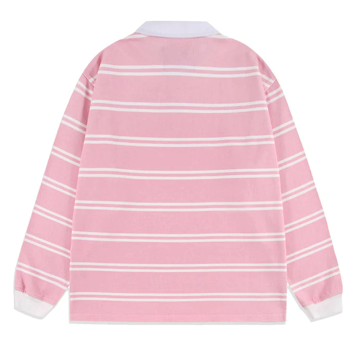 UNKNOWN Pink LS Polo TEE