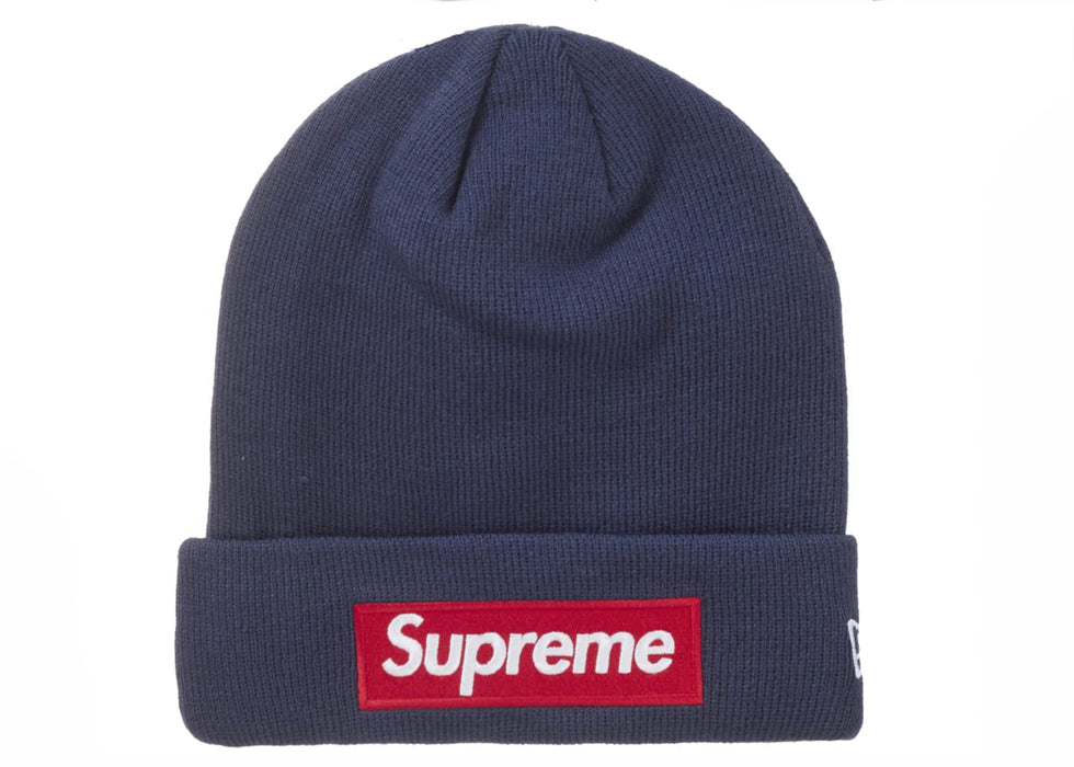 Supreme New Era Box Logo Beanie (FW24) Navy