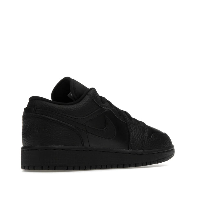 Jordan 1 Low Tumbled Leather Black (GS)