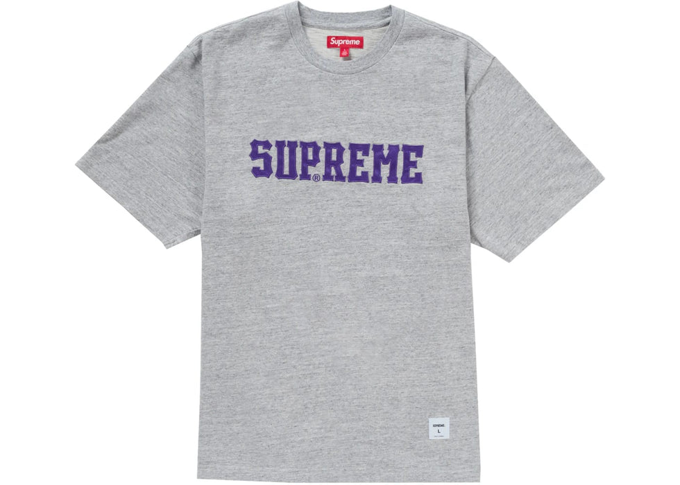 Supreme Twill Applique S/S Top Heather Grey