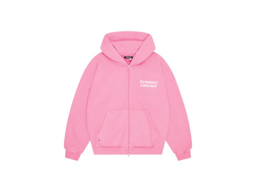 Broken Planet Star Logo Zip-up Hoodie Pink