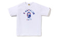 A BATHING APE Screen Camo College Tee White