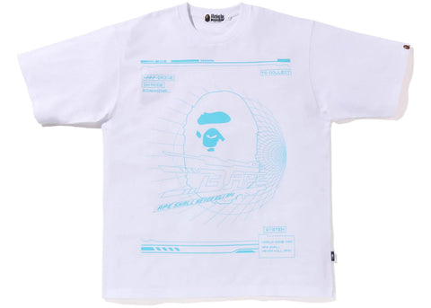 BAPE Cyber Bathing Ape Relaxed Fit Tee White