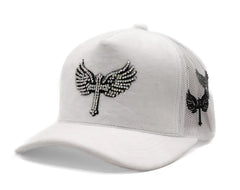 Reflection Luxury Fuzzy Trucker White Black
