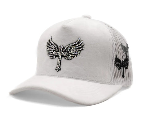 Reflection Luxury Fuzzy Trucker White Black