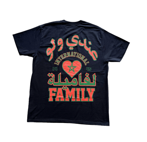 Corteiz Tee Family International Morocco Black