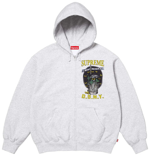 Supreme x Dsny Zip Up Hooded Sweatshirt Ash Grey