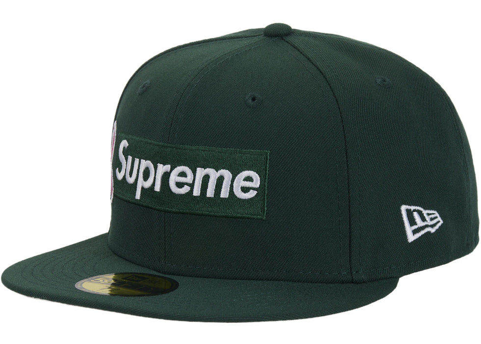 Supreme x New Era Breast Cancer Awareness Box Logo Fitted Hat Green