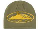 Corteiz Alcatraz Skully Khaki Green/Yellow