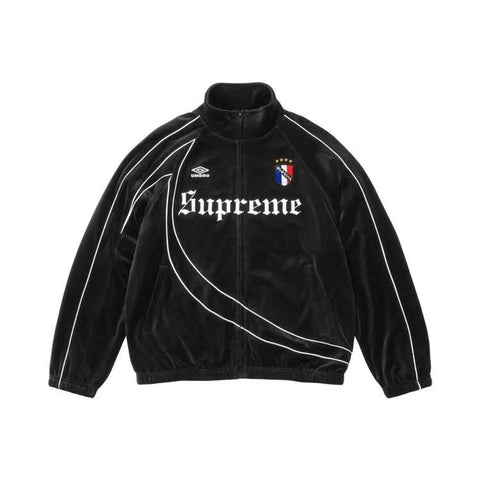 Supreme Umbro Velour Track Jacket Black