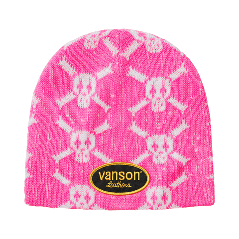 Supreme x Vanson Leathers Skull Beanie 'Pink'