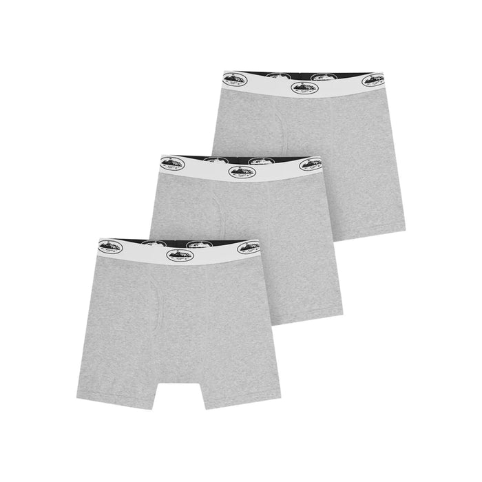 Corteiz Alcatraz Boxers (3 Pack) Grey