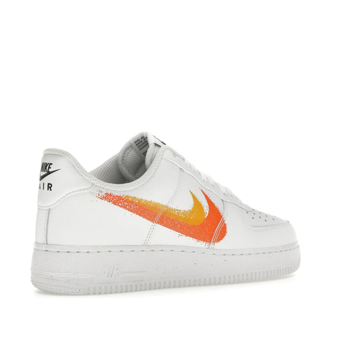 Nike Air Force 1 Low '07 Spray Paint Swoosh White Safety Orange