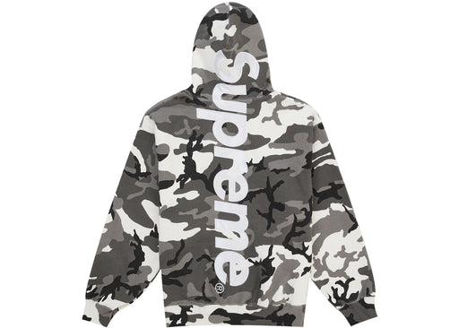 Supreme Satin Applique Hooded Sweatshirt (SS26) Snow Camo
