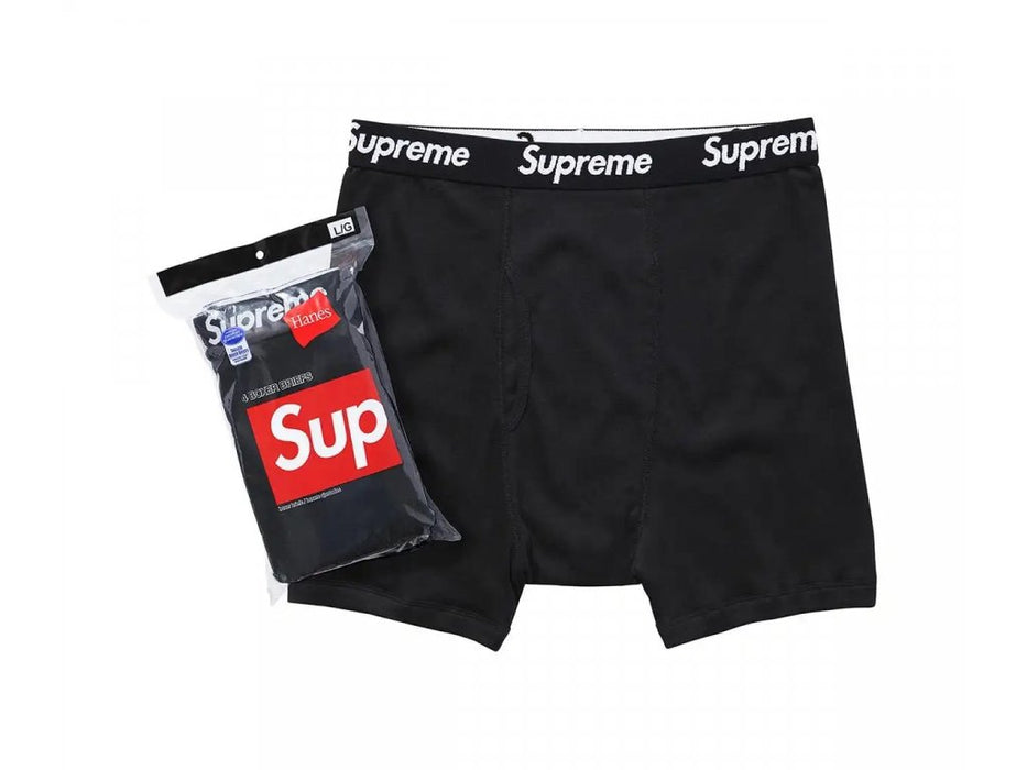 Supreme Hanes Boxer Briefs (4 Pack) Black
