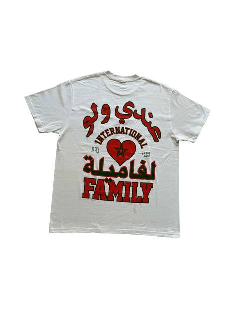 Corteiz Tee Family International Morocco White