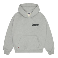 Broken Planet Star Logo Zip Up Hoodie Heather Grey