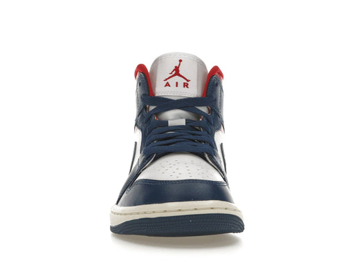 Jordan 1 Mid French Blue Gym Red (Women's)