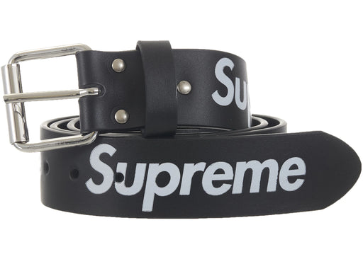 Supreme Repeat Leather Belt (FW25) Black