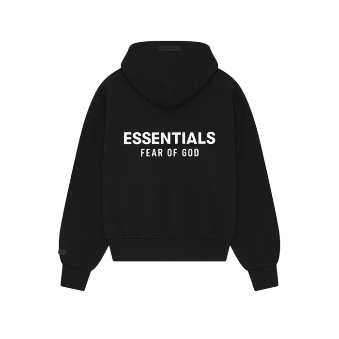 Fear of God Essentials Classic Full Zip-Up Hoodie Jet Black